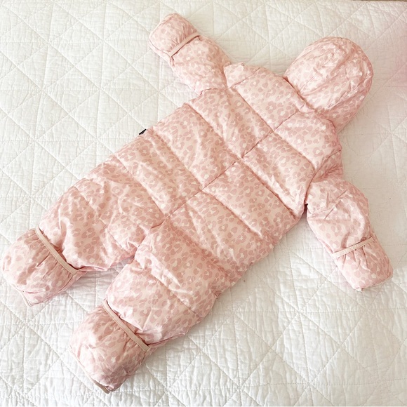 NEW BABY GAP Coldcontrol Max Puffer Snow Suit Pink Leopard 6-12 Months NWOT - Picture 5 of 7